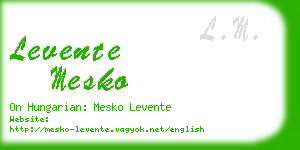 levente mesko business card